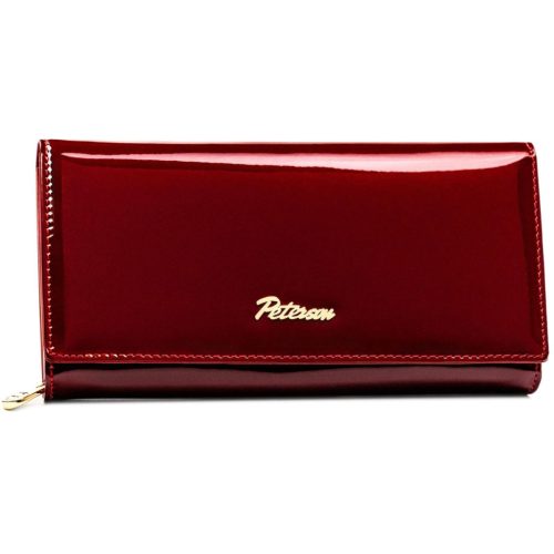  Dámska kožená peňaženka Peterson PTN BC-42106 červená 19 x 10 x 3,5 cm, RFID