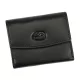  Pánska peňaženka EL FORREST 942-67 z čiernej hovädzej kože 9,5 x 7,5 x 2,5 cm
