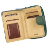  Dámska peňaženka z hovädzej kože Mato Grosso 0821-30 s RFID modrou farbou, 9 x 13 x 3,5 cm