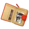  Dámska peňaženka z hovädzej kože Mato Grosso 0745-50 s RFID červenou farbou 10 x 13,5 x 3,5 cm