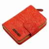  Dámska peňaženka z hovädzej kože Mato Grosso 0745-50 s RFID červenou farbou 10 x 13,5 x 3,5 cm
