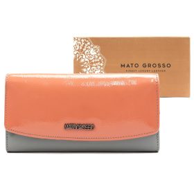    Dámska peňaženka Mato Grosso 0720-75 z hovädzej kože s RFID farbou, sivá, 18,5 x 9 x 4 cm