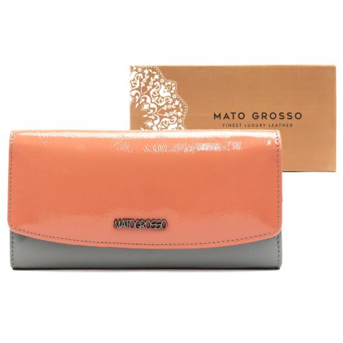  Dámska peňaženka Mato Grosso 0720-75 z hovädzej kože s RFID farbou, sivá, 18,5 x 9 x 4 cm