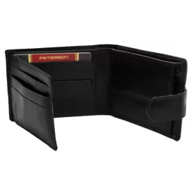    Pánska kožená peňaženka Peterson PTN RM-22L-BUF čierna