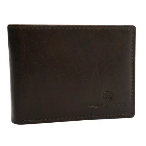  Pánska kožená peňaženka Peterson PTN RM-22-BUF hnedej farby