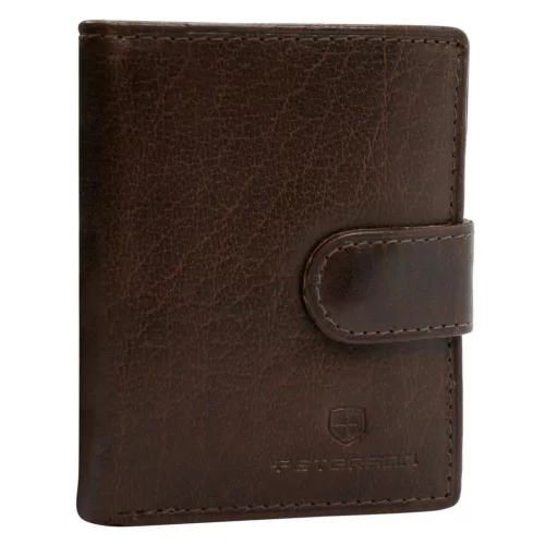  Pánska kožená peňaženka Peterson PTN RM-12L-BUF hnedej farby