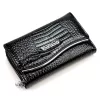  Dámska peňaženka Jennifer Jones 5245-2 ZIP z hovädzej kože, čierna, 14 x 9 x 3 cm