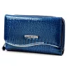 Dámska peňaženka Jennifer Jones 5245-2 ZIP modrá z hovädzej kože 14 x 9 x 3 cm