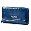 Dámska peňaženka Jennifer Jones 5245-2 ZIP modrá z hovädzej kože 14 x 9 x 3 cm