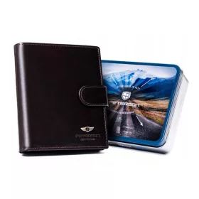    Pánska kožená peňaženka Peterson PTN 22307L-VT hnedej farby