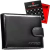  Pánska kožená peňaženka Peterson PTN N992L-NGV čierna 12,5 x 10 x 2 cm