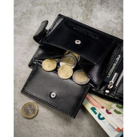    Pánska kožená peňaženka Peterson PTN N992L-NGV čierna 12,5 x 10 x 2 cm