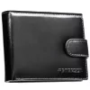  Pánska kožená peňaženka Peterson PTN N992L-NGV čierna 12,5 x 10 x 2 cm