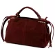  Dámska kabelka Camilla PREMIUM 10.008 z bordovej semišovej kože 35 x 23 x 16 cm