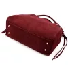 Dámska kabelka Camilla PREMIUM 10.008 z bordovej semišovej kože 35 x 23 x 16 cm