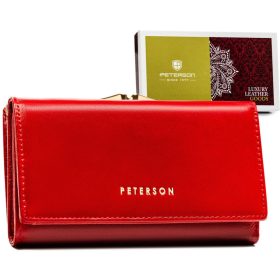   Dámska kožená peňaženka Peterson PTN 55020-SGN červená, RFID 14,5 x 9 x 4 cm