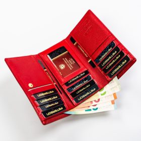    Dámska kožená peňaženka Peterson PTN 55020-SGN červená, RFID 14,5 x 9 x 4 cm