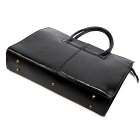    Dámska aktovka Florence 1028 z čiernej hovädzej kože 40 x 30 x 10 cm