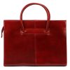  Dámska aktovka Florence 1028 z hovädzej kože, červená, 40 x 30 x 10 cm