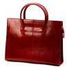  Dámska aktovka Florence 1028 z hovädzej kože, červená, 40 x 30 x 10 cm