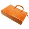  Dámska aktovka Florence 1028 z hnedej hovädzej kože 40 x 30 x 10 cm