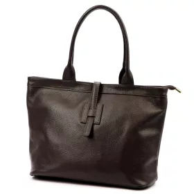    Luka 25-007 DOLLARO dámska kožená kabelka cez rameno tmavohnedej farby 40 x 25 x 13 cm