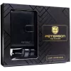  Pánska darčeková sada z hovädzej kože Peterson PTN SET N4L-NGV-BW BLACK
