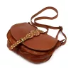  Dámska kožená crossbody kabelka VS 037 v koňakovo hnedej farbe 25 x 20 x 7 cm