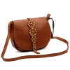  Dámska kožená crossbody kabelka VS 037 v koňakovo hnedej farbe 25 x 20 x 7 cm