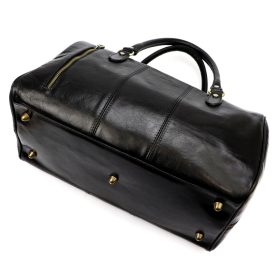    Cestovná taška Gregorio 133 z čiernej kože, 45 x 28 x 24 cm