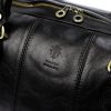  Cestovná taška Gregorio 133 z čiernej kože, 45 x 28 x 24 cm