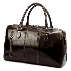   Kožená cestovná taška Gregorio 133 tmavohnedá 45 x 28 x 24 cm