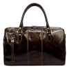  Kožená cestovná taška Gregorio 133 tmavohnedá 45 x 28 x 24 cm