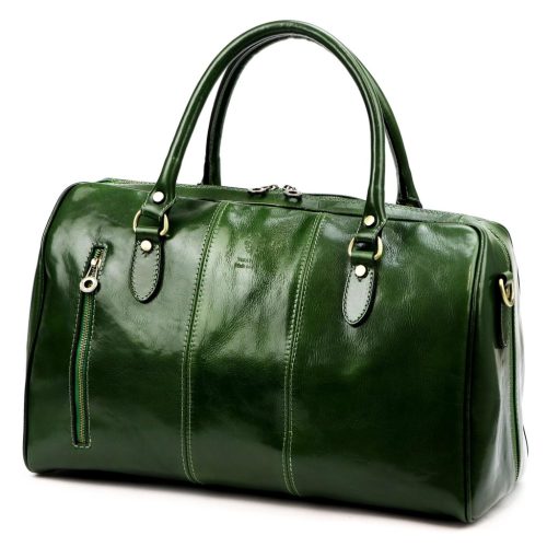  Kožená cestovná taška Gregorio 133 zelená 45 x 28 x 24 cm