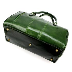    Kožená cestovná taška Gregorio 133 zelená 45 x 28 x 24 cm