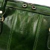  Kožená cestovná taška Gregorio 133 zelená 45 x 28 x 24 cm