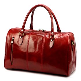    Kožená cestovná taška Gregorio 133 červená 45 x 28 x 24 cm