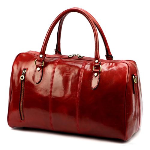  Kožená cestovná taška Gregorio 133 červená 45 x 28 x 24 cm