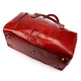   Kožená cestovná taška Gregorio 133 červená 45 x 28 x 24 cm