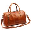  Kožená cestovná taška Gregorio 133 v koňakovo hnedej farbe 45 x 28 x 24 cm
