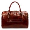  Kožená cestovná taška Gregorio 133 gaštanovočervenej farby 45 x 28 x 24 cm
