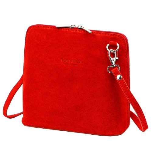  Dámska semišová kožená kabelka Barberinis 1703 červená 17 x 17 x 9 cm
