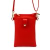  Dámska kožená kabelka Luka 20-070 červená 14 x 21 x 3,5 cm