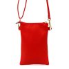 Dámska kožená kabelka Luka 20-070 červená 14 x 21 x 3,5 cm