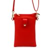  Dámska kožená kabelka Luka 20-070 červená 14 x 21 x 3,5 cm