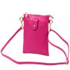  Dámska kožená kabelka Luka 20-070 magenta 14 x 21 x 3,5 cm
