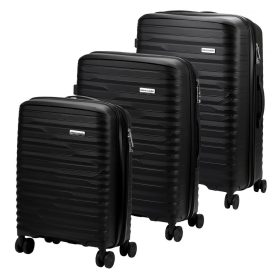 Pierre Cardin LEE10 PP16 x3 Z fekete abs bőrönd