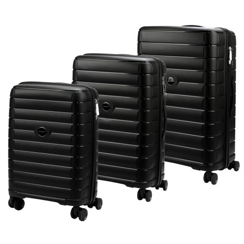  Čierny kufor Pierre Cardin 2401 JOY05 x3 Z s abs nápisom