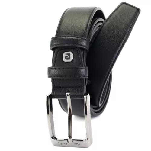  Pánsky opasok Pierre Cardin 2506 GG31 z hovädzej kože čierny, 135 x 3,5 cm