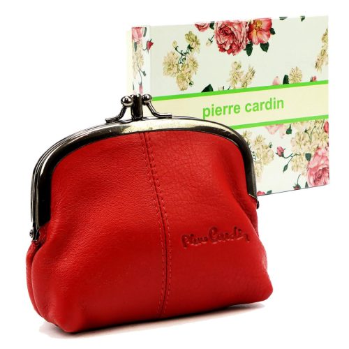  Dámska peňaženka Pierre Cardin 14 MJ01 z hovädzej kože červená 11 x 11 x 4 cm